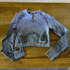 Purple and Gray Gymshark Top